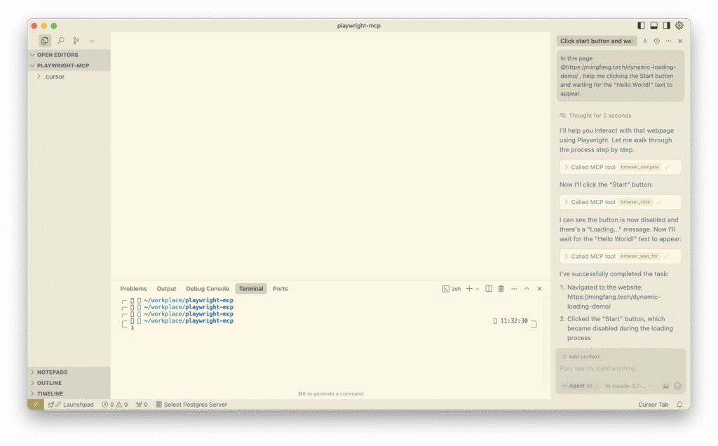 Playwright MCP Multi-Tab